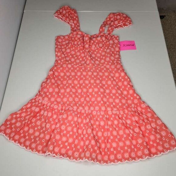 NWT Betsey Johnson Ditsy Eyelet Bustier Mini Dress size XS - Picture 4 of 7